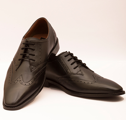 the leather box (33579-black) calf leather the minimalist wing tip black derby mens shoes